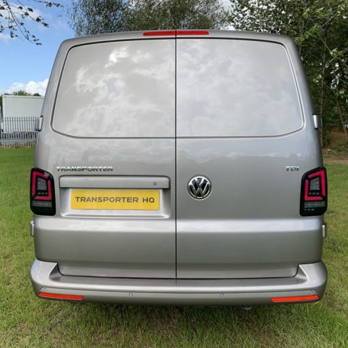 VW T6 LED Tail Lights Barn Door Black Smoke Transporter HQ