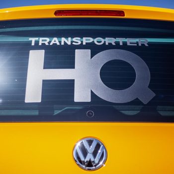 Transporter HQ – Rear Window Sticker – Matt Black or White – Matt Black