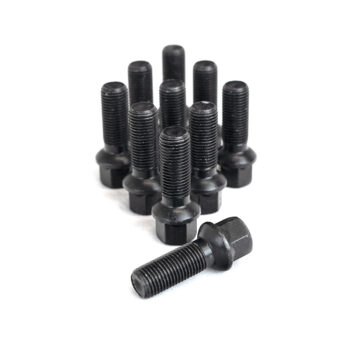 Bimecc Wheel Bolts - 35mm - M14X1.5 Thread - Radius Seat - Black - VW Transporter T5-T6.1 (2003 - 2024) - 10x Bolts