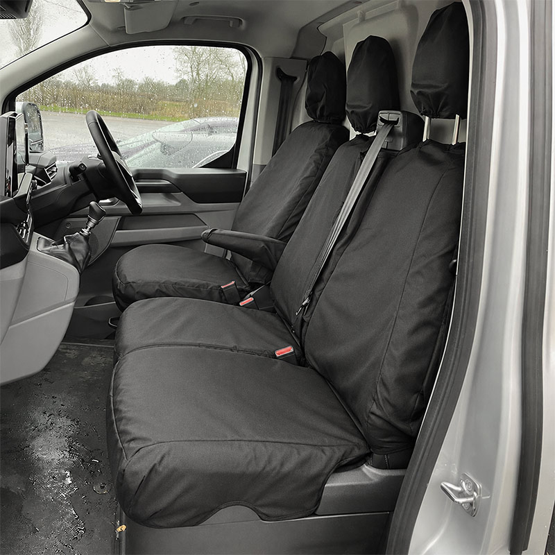 Front Heavy Duty Seat Covers / Protectors (2+1) - VW Transporter T7 (2025-) & Ford Transit Custom 2nd Gen (2024-) - Image 2