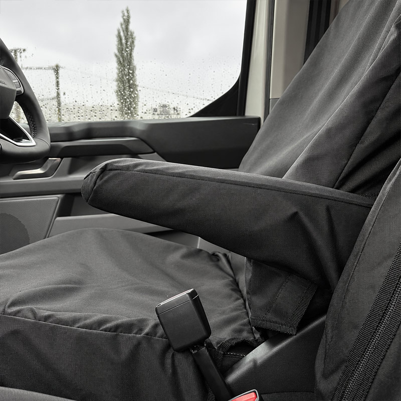Front Heavy Duty Seat Covers / Protectors (2+1) - VW Transporter T7 (2025-) & Ford Transit Custom 2nd Gen (2024-) - Image 3