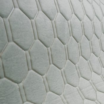 RS Embossed Hex Suede Fabric with Scrim Backing (per meter) – Colour Options – Light Grey