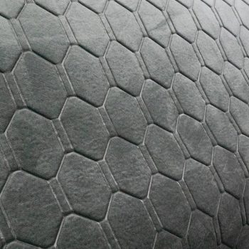 RS Embossed Hex Suede Fabric with Scrim Backing (per meter) – Colour Options – Anthracite