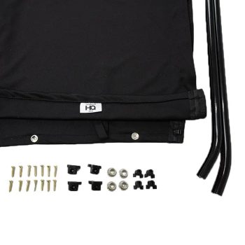 Passenger Side (Sliding Door) Curtains - Black - VW New Transporter / T7 (2025-)
