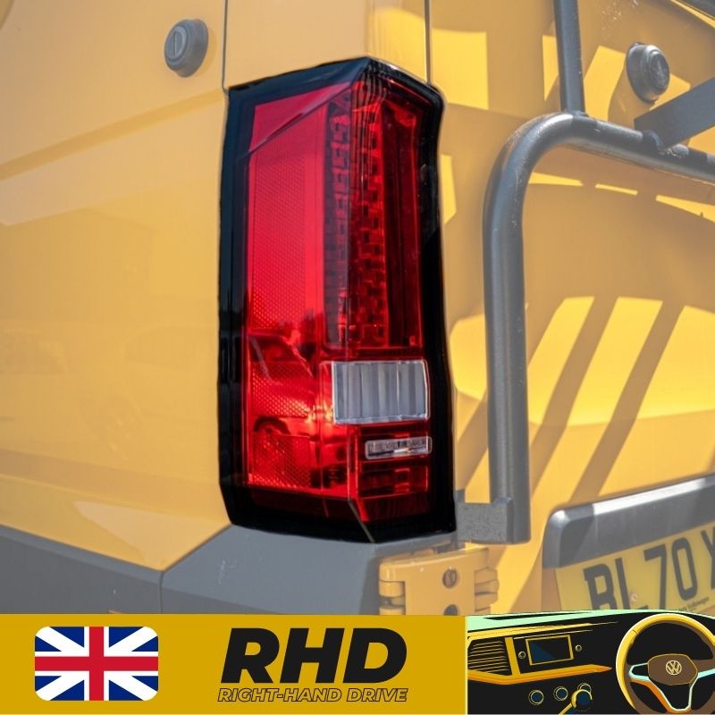 Sequential Indicator LED Rear Lights - Red Clear - RHD - VW Crafter / MAN TGE (2017-Current)