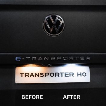 Bright White LED Rear Number Plate Lights – VW Transporter T7 & Ford Transit Custom (2024-)