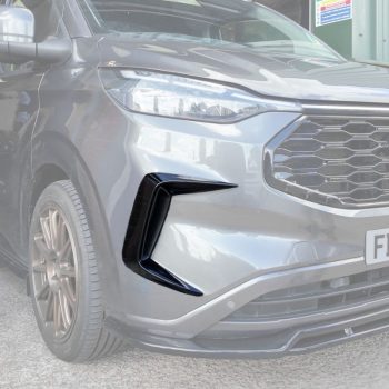 Ford Transit Custom 2nd Gen (2024 – onwards) - Gloss Black Front Bumper Canards
