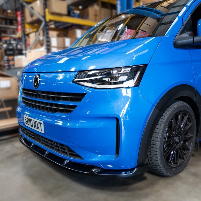 V2 Gloss Black Front Splitter - NEW VW Transporter T7 (2025-)
