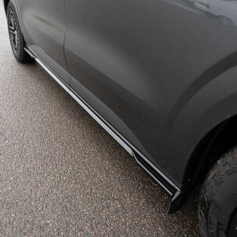 Gloss Black V2 Side Skirts - VW Transporter T7 & Ford Transit Custom (2024-)