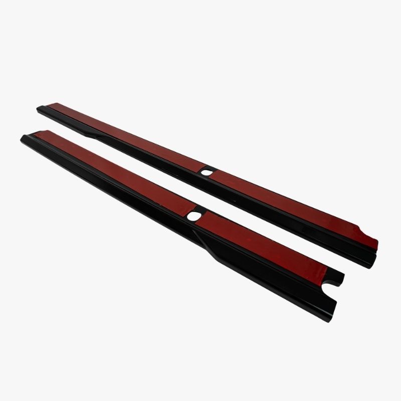 Gloss Black V2 Side Skirts - VW Transporter T7 & Ford Transit Custom (2024-)