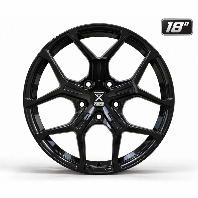 Navis Taurus - Alloy Wheels - 18" - Gloss Black - With Tyre Options (5x120)